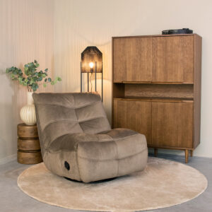 LABEL51 Fauteuil Take It Easy - Taupe - Cosmo - Manueel Verstelbaar