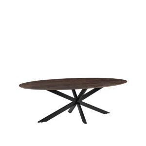 LABEL51 Eetkamertafel James - Brown Espresso - Mangohout - 210 cm - Ovaal
