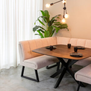 LABEL51 Eetkamertafel Blake - Brown Espresso - Mangohout - 140x140 cm