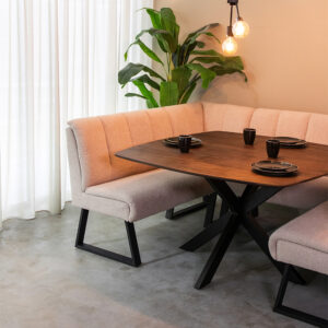 LABEL51 Eetkamertafel Blake - Brown Espresso - Mangohout - 130 cm - Rond