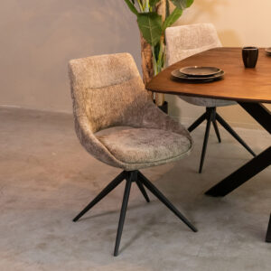 LABEL51 Eetkamerstoel Marlow - Hunter - Elite - Zwart Metaal