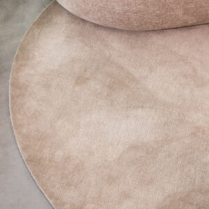 LABEL51 Vloerkleden Mila - Taupe - Polyester - 200x200 cm - Rond