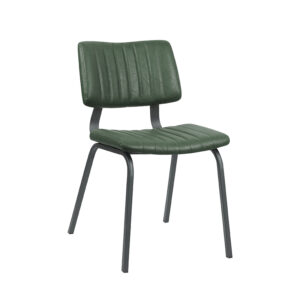 LABEL51 Eetkamerstoel Gusto - Hunter - Kunstleder - Zwart Metaal