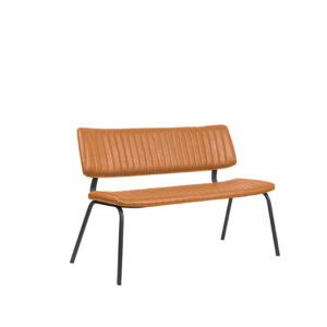 LABEL51 Eetkamerbanken Gusto - Cognac - Kunstleder - 120 cm