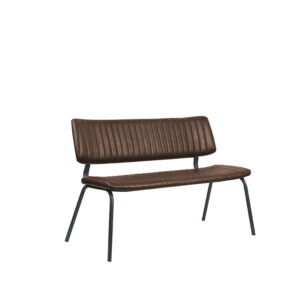 LABEL51 Eetkamerbanken Gusto - Bruin - Kunstleder - 120 cm