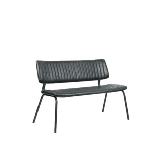 LABEL51 Eetkamerbanken Gusto - Zwart - Kunstleder - 120 cm