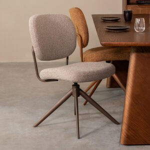 LABEL51 Eetkamerstoel Geneva mushroom royal boucle brons metaal kopen