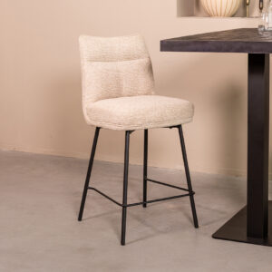 LABEL51 Barkruk Lennon - Naturel - Royal Boucle - Hoog