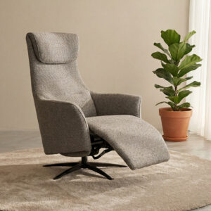 LABEL51 Fauteuil Lund - Mushroom - Boucle - 2-Motorig - Met Massagefunctie