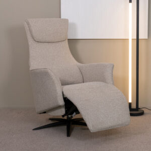 LABEL51 Fauteuil Lund - Naturel - Boucle - 2-Motorig - Met Massagefunctie