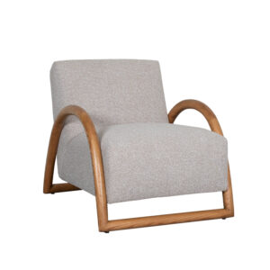 LABEL51 Fauteuil Viggo - Naturel - Royal Boucle - Naturel Hout