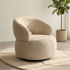LABEL51 Fauteuil Nusenna - Naturel - Royal Boucle - One Size