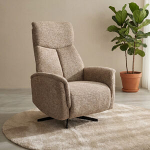 LABEL51 Fauteuil Helsinki - Mushroom - Royal Boucle - Manueel Verstelbaar