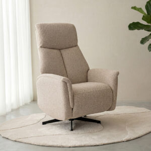 LABEL51 Fauteuil Helsinki - Naturel - Royal Boucle - Manueel Verstelbaar