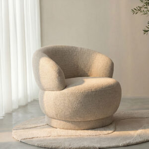 LABEL51 Fauteuil Alvito - Naturel - Royal Boucle - One Size