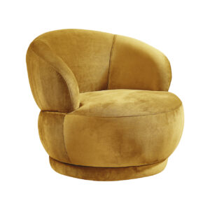LABEL51 Fauteuil Lobby - Oker - Fluweel - One Size