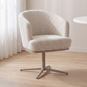 LABEL51 Eetkamerstoel Cannes naturel royal boucle taupe metaal kopen