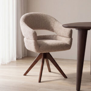 LABEL51 Eetkamerstoel Sofia beige superb espresso hout kopen