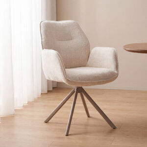 LABEL51 Eetkamerstoel Jill naturel cremona taupe metaal kopen