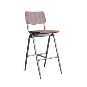LABEL51 Barkruk Solid donkerbruin hout hoog kopen